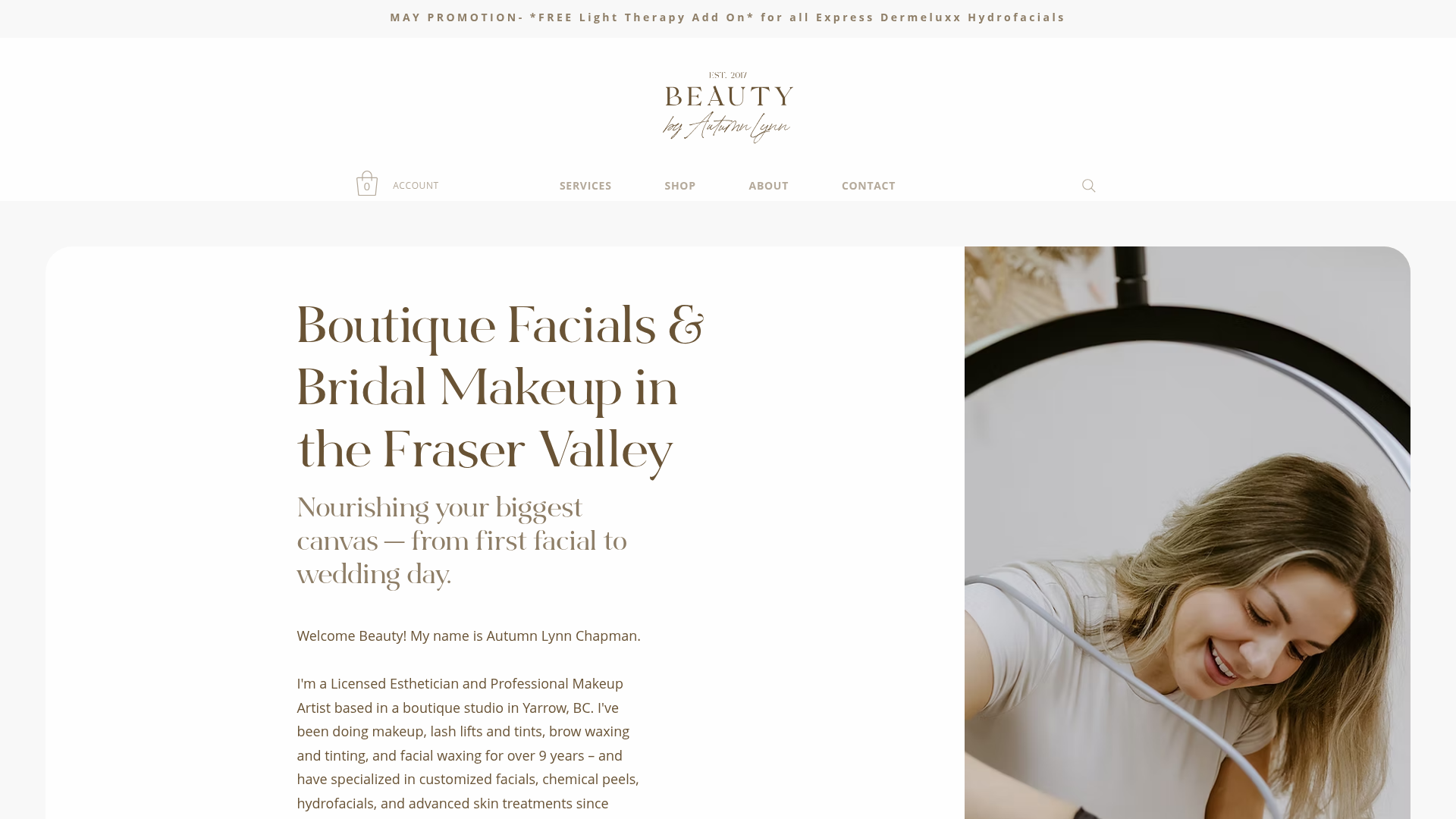 SEO and Booking Infrastructure for a Solo-Operated Studio – Beauty by Autumn Lynn (Yarrow, Chilliwack BC). Case study hero image.
